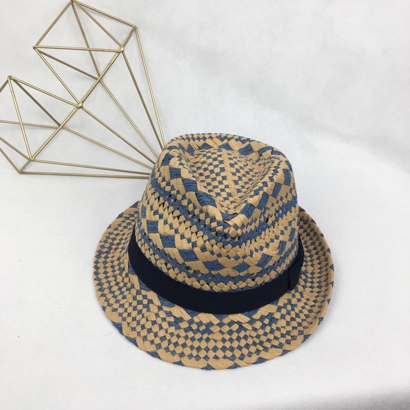 Blue & Tan Woven Fedora - Picture 4 of 5